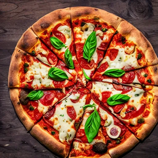 Prompt: mouthwatering New York pizza, food photography