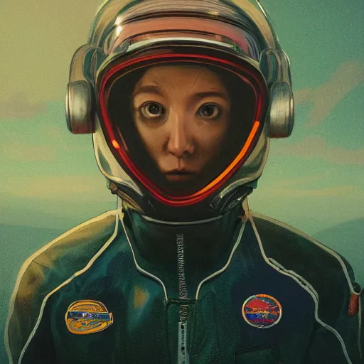 Image similar to portrait of a squid monster astronaut riding in a ford pinto, route 66, full body portrait, well lit, intricate abstract. cyberpunk, intricate artwork, by Tooth Wu, wlop, beeple. octane render, trending on artstation, greg rutkowski very coherent symmetrical artwork. cinematic, hyper realism, high detail, octane render, 8k, minimalistic, hyperrealistic surrealism, award winning masterpiece with incredible details, a surreal vaporwave liminal space, highly detailed, trending on ArtStation