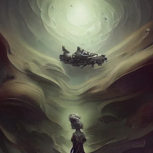 Image similar to shackled in the void, by cgsociety. drive on engines till they weep with corroded pain, charlie bowater and tom bagshaw, insanely detailed, artstation, space art. future pixels, illustration trending on artstation, anime, dark fantasy of the unknown, eldritch horro surrealist painting, by peter mohrbacher