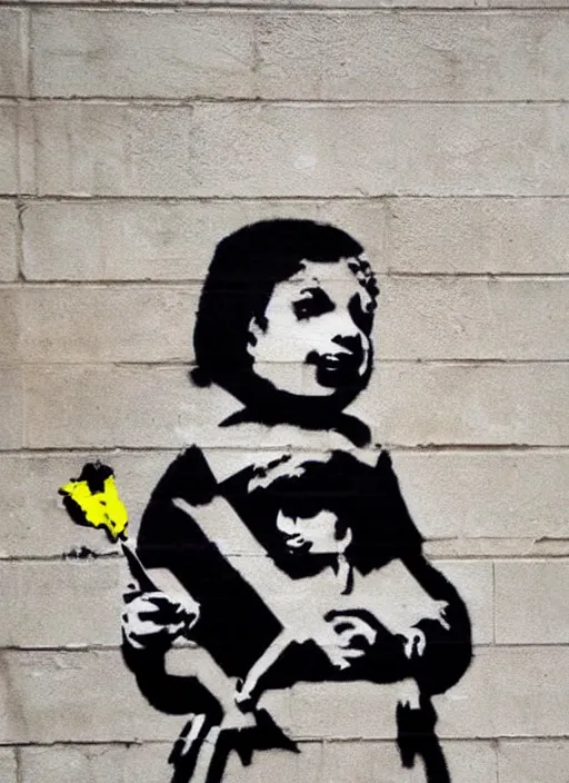 Image similar to banksy gallery poster