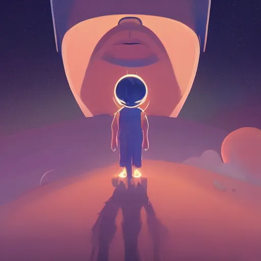 Image similar to face icon stylized minimalist close encounters of the third kind, loftis, cory behance hd by jesper ejsing, by rhads, makoto shinkai and lois van baarle, ilya kuvshinov, rossdraws global illumination