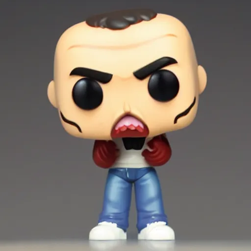 Image similar to a funko pop of an angry disappointed boyfriend