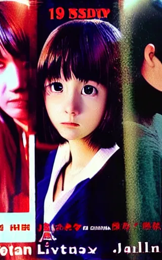 Image similar to movie poster for a 1 9 9 8 live - action adaptation of serial experiments lain. photographic ; photorealistic.