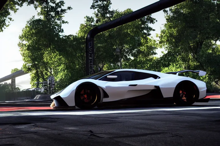 Image similar to photo wallpaper sport car gran turismo 7 forza horizon need for speed fast and furious 5 unreal engine supercar hypercar game concept car octane render, 4 khd 2 0 2 2 3 d cgi rtx style chrome reflexion global illumination ray tracing hdr arstation pixar and disney unreal