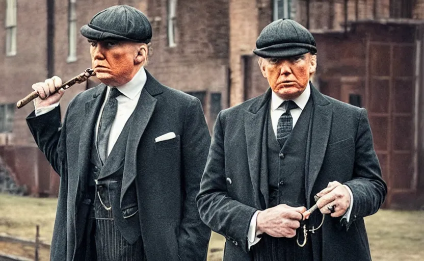 Prompt: “ trump in the peaky blinders ”