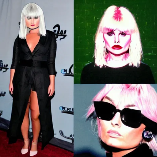 Image similar to Demi Lovato dressed as Debbie Harry