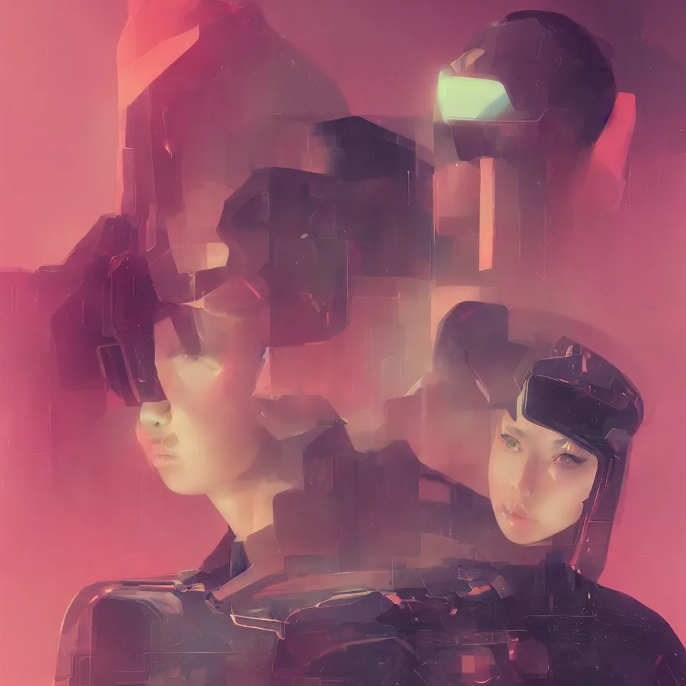 Image similar to portrait beautiful sci - fi girl, blade runner 2 0 4 9, futuristic desert city metropolis, digital art, pop art by hsiao - ron cheng