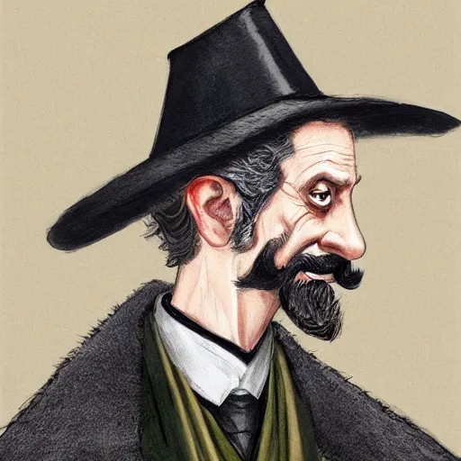 Prompt: Lord Havelock Vetinari as a shady, machiavellian, slytherin headmaster of Hogwarts, School of Witchcraft and Wizardry, detailed, hyperrealistic, colorful, cinematic lighting, digital art by Paul Kidby