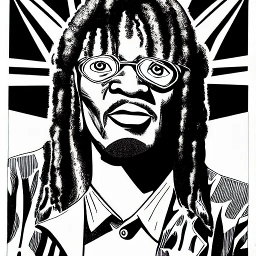 Prompt: alpha blondy by guido crepax, very detailed, 4 k