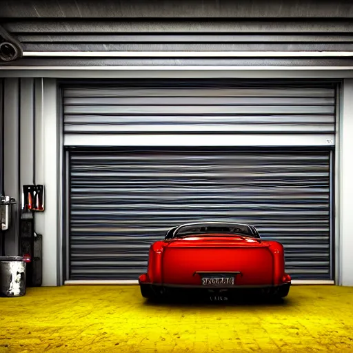 car garage, fiction, pop art stability,, Stable Diffusion