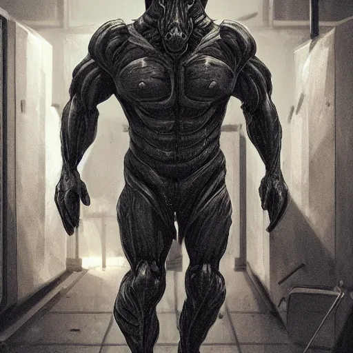 Image similar to a monstrously muscular male anthro horse wearing a tactical suit in a research facility, foggy breath coming out of mask, highly detailed, anthro art, furaffinity, digital painting, artstation, sharp focus, smooth, concept art, illustration, art by artgerm, greg rutkowski, wlop