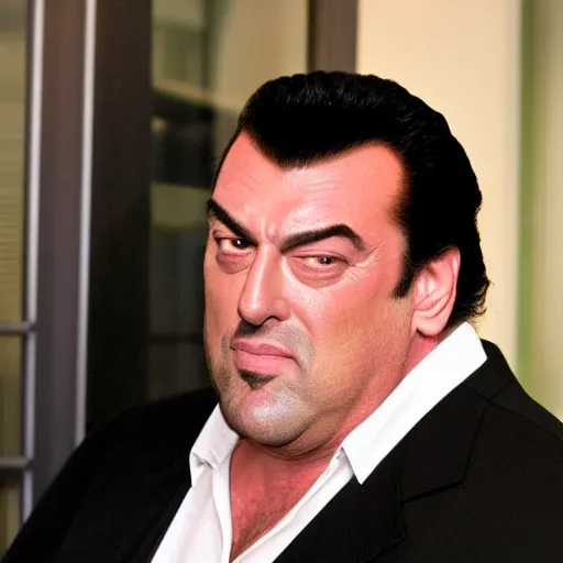 Prompt: Steven Segal as an overweight website admin