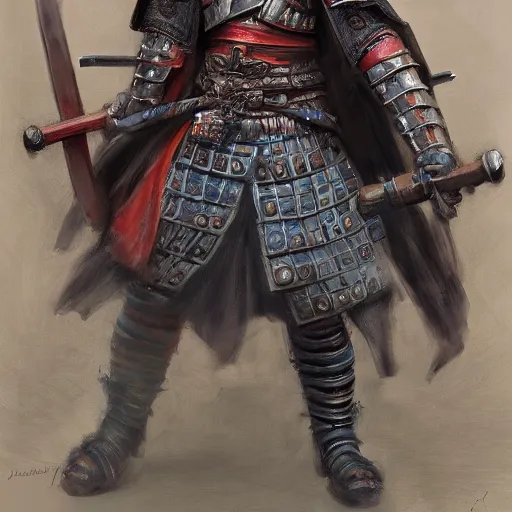 Image similar to samurai warrior as a fantasy d&d character, portrait art by Donato Giancola and James Gurney, digital art, trending on artstation