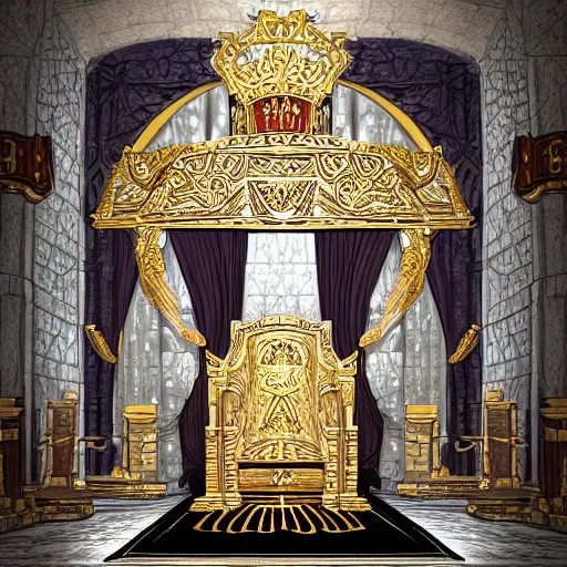 Image similar to Digital art of the throne room Imperial