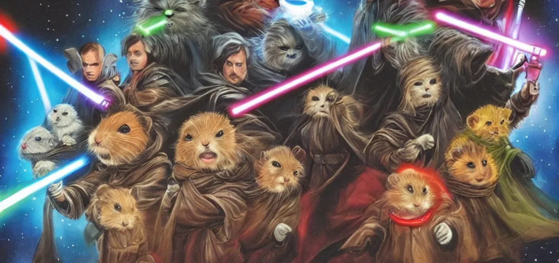 Image similar to Hamster star wars jedi knights and sith lords