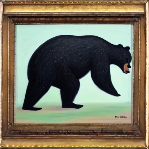 Prompt: oil painting of a socialist bear vowing to take down capitalism