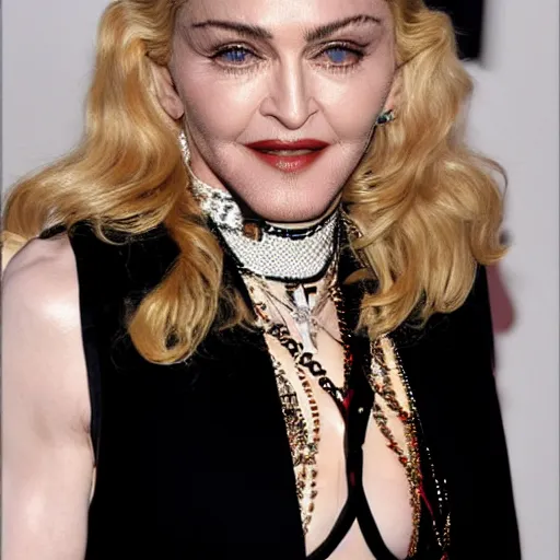 Image similar to Madonna as an agent of men in black