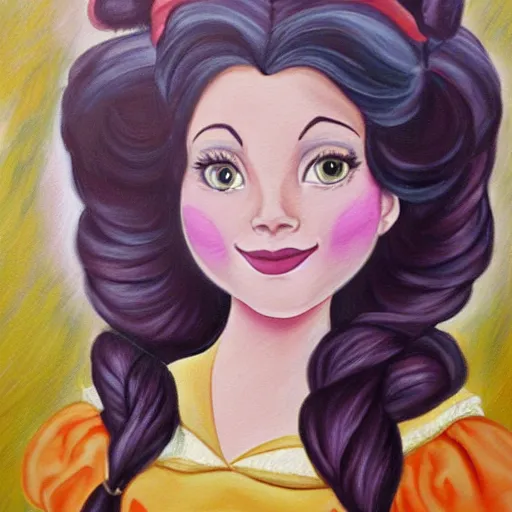 Image similar to beautiful painting of molly jane as belle from beauty and the beast, ultra realistic