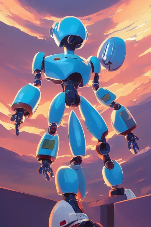 Image similar to metabots medabots medarotto medarot robot minimalist comics, behance hd by jesper ejsing, by rhads, makoto shinkai and lois van baarle, ilya kuvshinov, rossdraws global illumination ray tracing hdr radiating a glowing aura