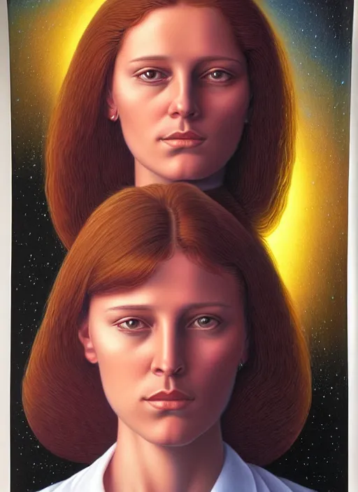 Prompt: a portrait of a pretty young lady by barclay shaw