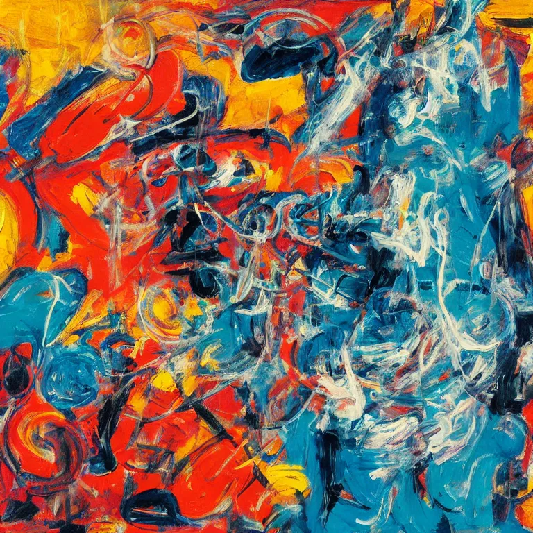 Prompt: Abstract expressionist artwork about the music of Beethoven.