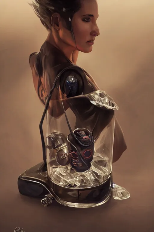 Image similar to concept art of a bugatti dietary supplement in a transparent bottle with a black sticker on it by aenaluck, artgerm and roberto ferri and greg rutkowski, highly detailed portrait, star wars expanded universe, digital painting, artstation, concept art, smooth, sharp foccus ilustration hq