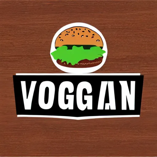 Prompt: logo of a vegan burger