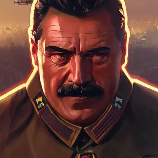 Image similar to joseph stalin as heavily damaged t - 8 0 0 terminator, highly detailed, digital painting, artstation, concept art, matte, sharp focus, illustration, art by artgerm and greg rutkowski and alphonse mucha