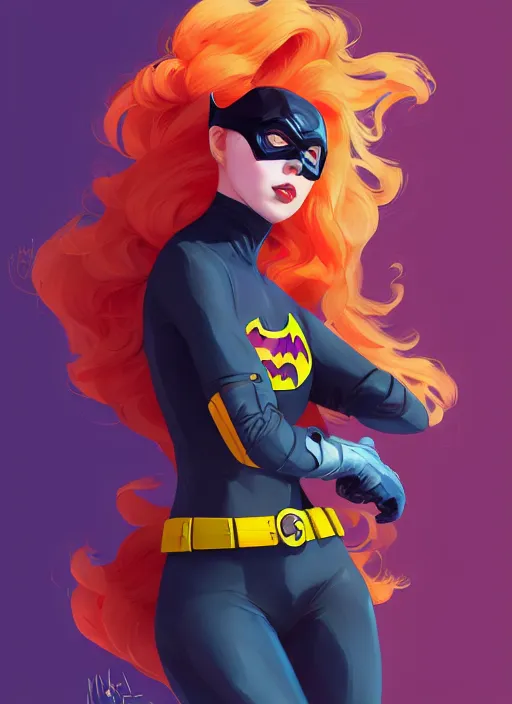 Prompt: molly quinn as batgirl, action pose, character concept art, trending on artstation, highly detailed, high quality, digital painting, alena aenami, lilia alvarado, shinji aramaki, karol bak, alphonse mucha, tom bagshaw