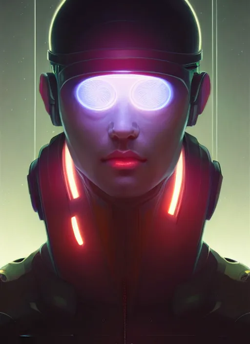 Image similar to symmetry!! portrait of male engineer, tech wear, scifi, glowing lights!! intricate elegant, highly detailed, digital painting, artstation, concept art, smooth, sharp focus, illustration, art by artgerm and greg rutkowski and alphonse mucha