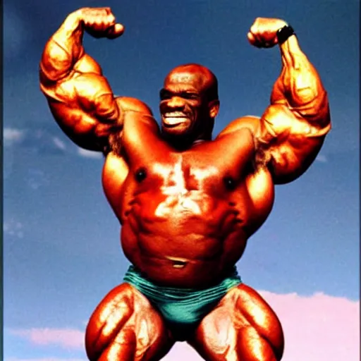 Image similar to king kong with ronnie coleman's physique