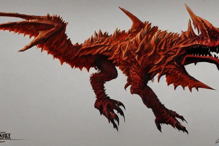 Image similar to Concept art of a warhammer Chaos Raptor. 8k