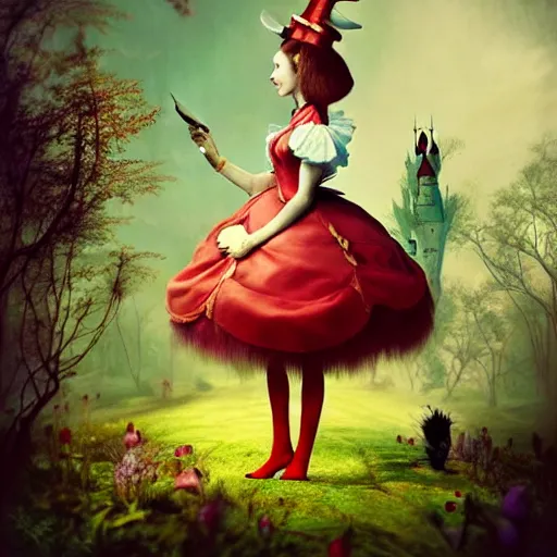 Prompt: alice in wonderland, by ray caesar, trending on artstation hq, deviantart, pinterest, 4 k uhd image