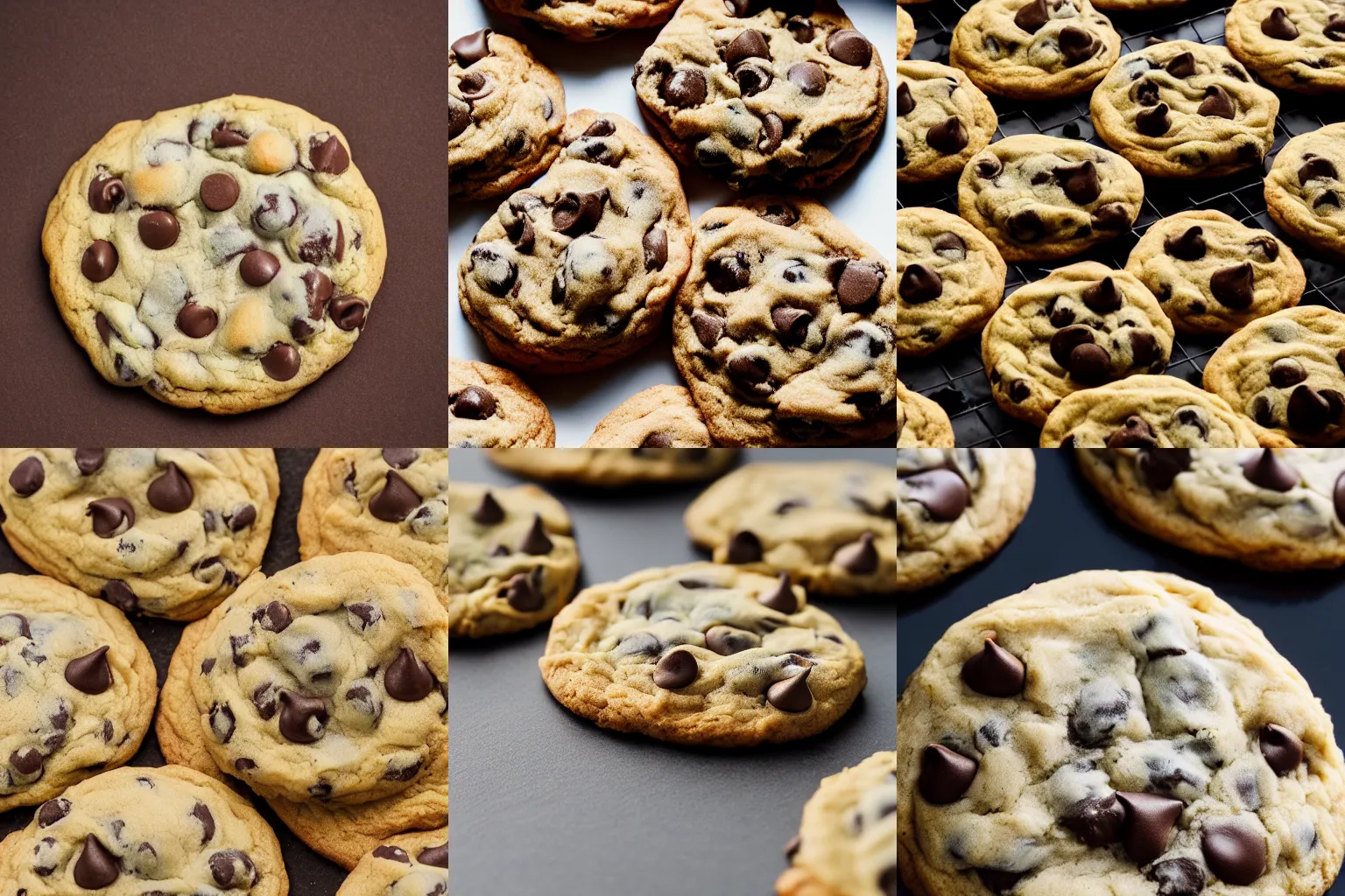 Prompt: close up studio photograph of a pigeon chocolate chip cookie chimera