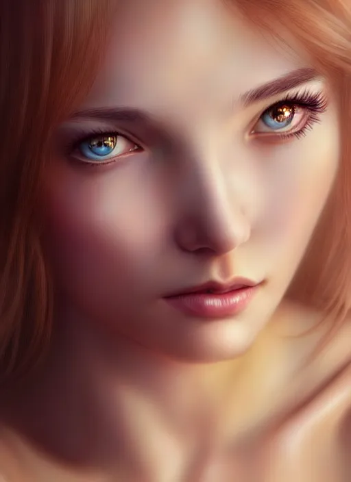 Image similar to a gorgeous female photo, professionally retouched, soft lighting, realistic, smooth face, [ [ half body shot ] ], perfect eyes, wide angle, sharp focus on eyes, 8 k high definition, insanely detailed, intricate, elegant, art by artgerm, snowy winter