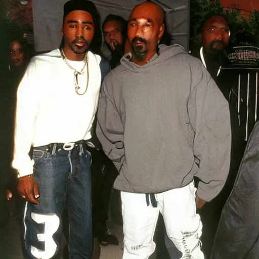 Prompt: 2 pac hanging with a white person, any white person. why can he never be seen with someone of the caucasian race lol.