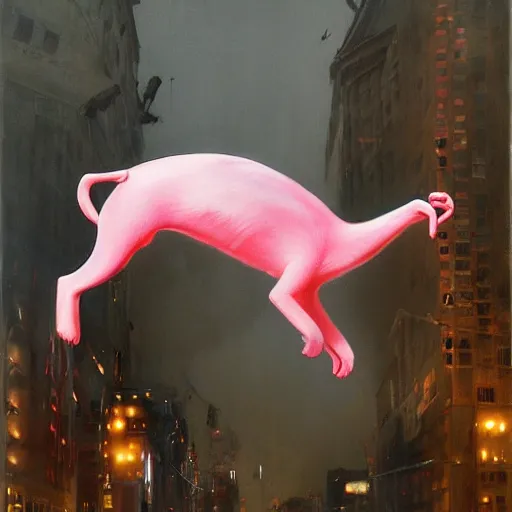 Image similar to The Pink Panther, Artwork by Jeremy Jeremy Geddes