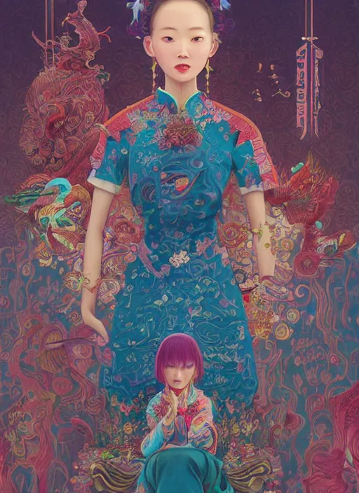 Image similar to beautiful yunnan girl : : by martine johanna and simon stalenhag and chie yoshii and casey weldon and wlop : : ornate, dynamic, particulate, rich colors, intricate, elegant, highly detailed, centered, artstation, smooth, sharp focus, octane render, 3 d