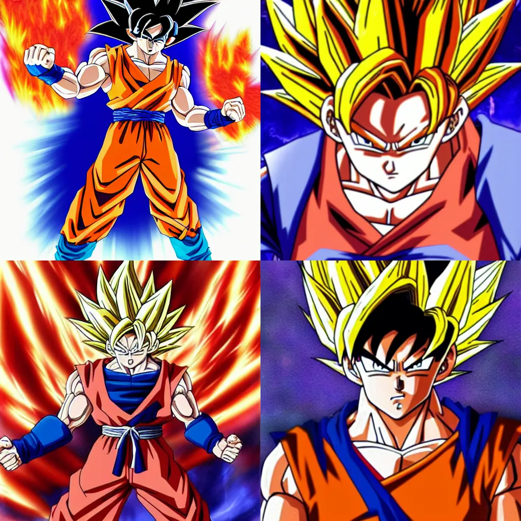 super saiyajin three, long hair, dbz, Stable Diffusion