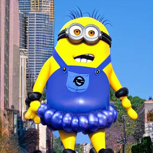 minion macys parade thanks giving day balloon float Stable Diffusion