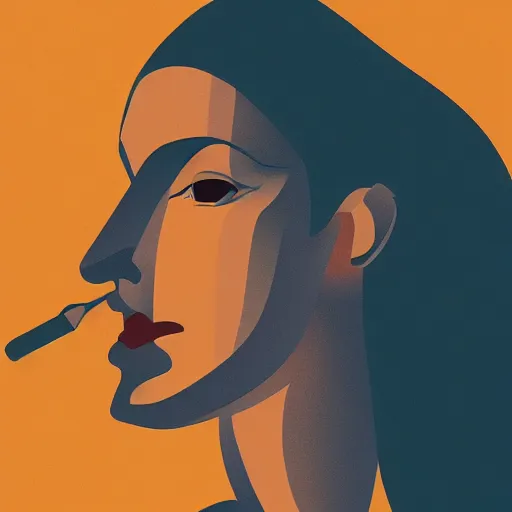 Image similar to portrait of a hard working young australian woman with a one paper joint alight smoking ; cannabis. octane 4 k render natural skin tones, by eyvind earle, female australian illustration