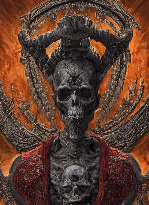 Image similar to digital _ painting _ of _ cizin mayan god of death _ by _ filipe _ pagliuso _ and _ justin _ gerard _ symmetric _ fantasy _ highly _ detailed _ realistic _ intricate _ port