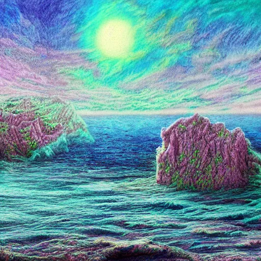 Prompt: beautiful landscape on Neptune. Award winning photograph, real, hyper realistic, intricate detail, pastel shades,