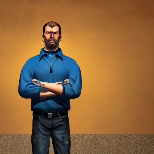 Image similar to knut as a GTA style character on a loading screen, 4k, high detail, high-resolution photograph, professional photography, ultra-detail