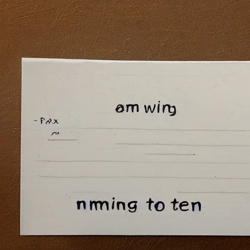 Prompt: written text of the words'i am trying to spell and failing'on a 3 x 5 inch index card