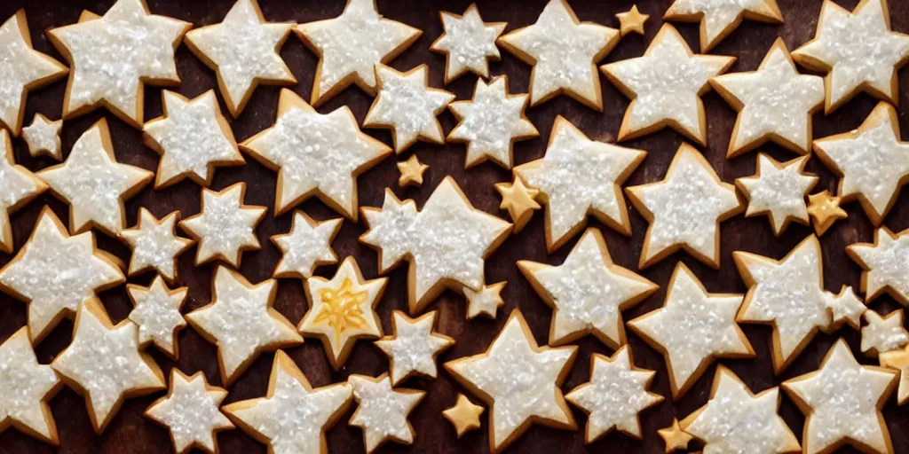 Image similar to stars represented as cookies