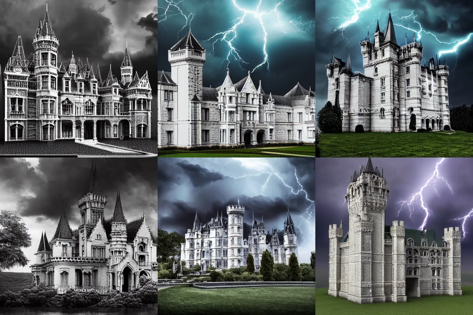 Image similar to A extremely highly detailed majestic hi-res beautiful, highly detailed white brick immaculate castle in black scary storm clouds high detail,ethereal, dramatic lightning, rim light, hyperrealistic, photorealistic, octante render, elegant, cinematic, high textures, hyper sharp, 8k, insanely detailed and intricate, graphic design, cinematic atmosphere, hypermaximalist, hyper realistic, super detailed, 4k HDR hyper realistic high quality smiling by Michelangelo Merisi da Caravaggio,