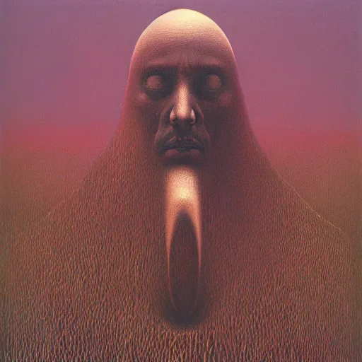 Image similar to king by Zdzisław Beksiński, oil on canvas