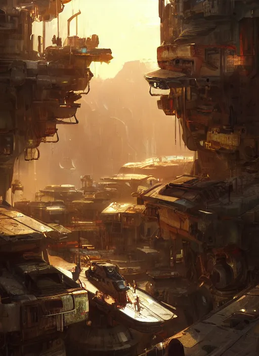 Image similar to scifi shanty favela town ship, dramatic lighting, cinematic, establishing shot, extremly high detail, photo realistic, cinematic lighting, post processed, concept art, artstation, matte painting, style by eddie mendoza, raphael lacoste, alex ross