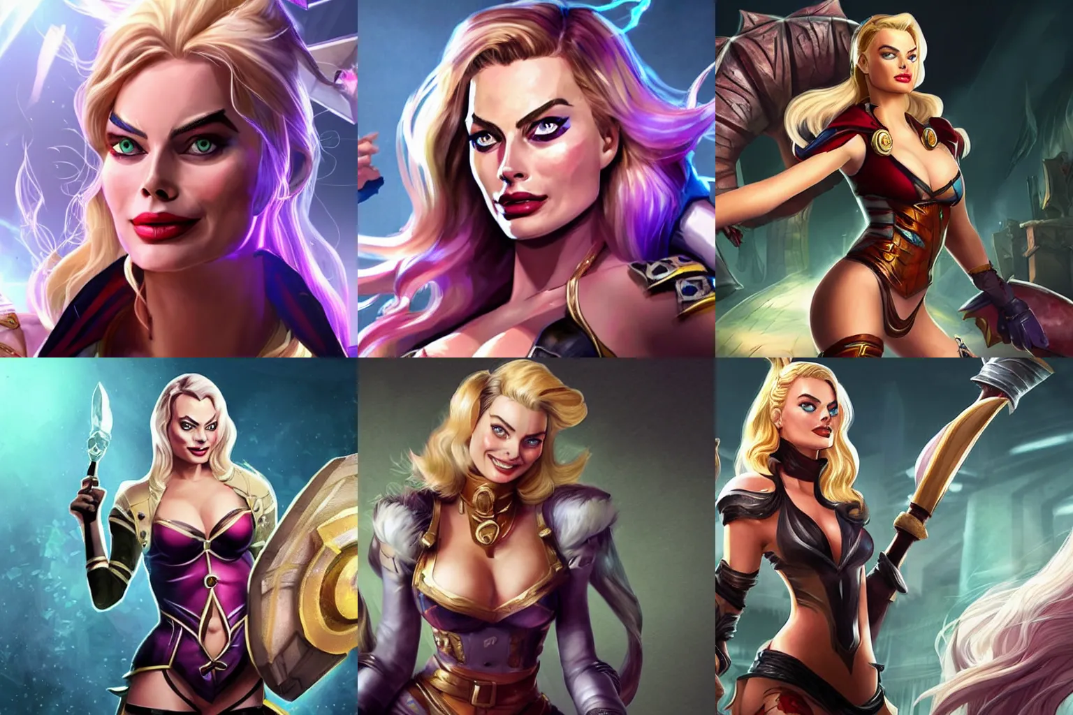 Prompt: Margot Robbie as a league of legends character